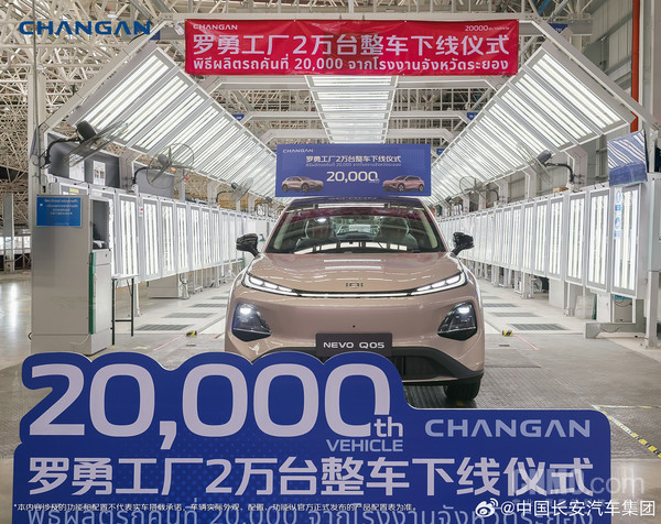 长安汽车罗勇工厂2万台整车下线 5月海外交付达70700台